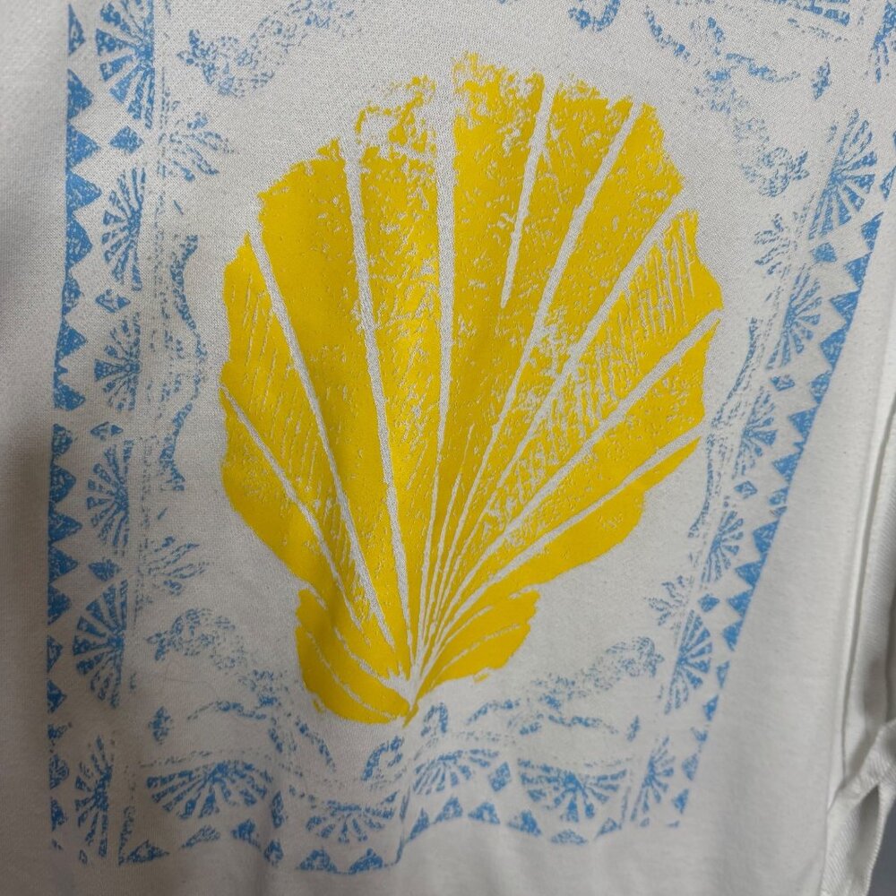 WE THE FREE PEOPLE camden graphic pullover in sea salt combo size M - Picture 5 of 8